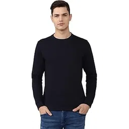 Van Heusen Sport Men's Poly Cotton Crew Neck Regular Sweatshirt (Vssturgfh80126-M_Blue_M)-picture-12