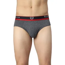 Van Heusen Sport Regular Fit Jaspe Textured No Marks Waistband Solid Briefs - Charcoal Jaspe-picture-16