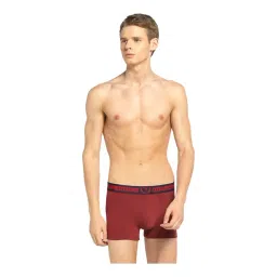 Van Heusen Sport Regular Fit Ultra Soft Waistband Double Layer Gusset Solid Trunks - Red Melange-picture-36