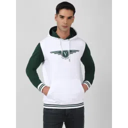Van Heusen Sport White Regular Fit Colour Block Hooded Sweatshirt-picture-14