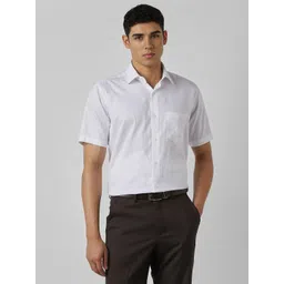 Van Heusen Spread Collar Short Sleeves Pure Cotton Formal Shirt-picture-16