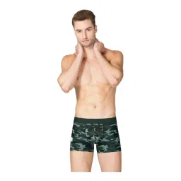Van Heusen Swift Dry Breathable Allover Print AIR Series Active Trunks - Olive-picture-34