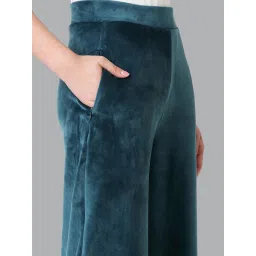 Van Heusen Teal Blue Mid Rise Pants image 5