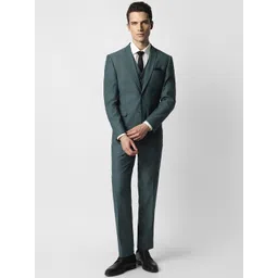 Van Heusen Textured Single-Breasted Slim-Fit Three-Piece Formal Suit-picture-13