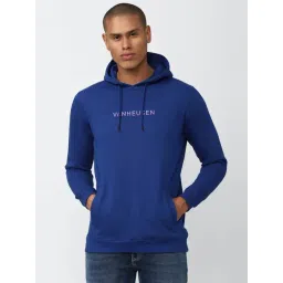 van heusen V Dot Blue Slim Fit Hooded Sweatshirt-picture-32