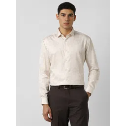 van heusen V Dot Floral Printed Slim Fit Spread Collar Long Sleeves Pure Cotton Shirt-picture-37