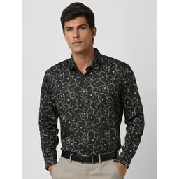 van heusen V Dot Men Spread Collar Abstract Printed Cotton Slim Fit Formal Shirt-picture-19