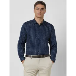 van heusen V Dot Men Spread Collar Floral Printed Cotton Formal Shirt-picture-31