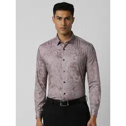 van heusen V Dot Men Spread Collar Floral Printed Cotton Slim Fit Formal Shirt-picture-32