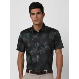 van heusen V Dot Men Spread Collar Floral Printed Cotton Slim Fit Formal Shirt-picture-26