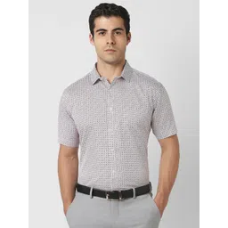 van heusen V Dot Men Spread Collar Geometric Printed Cotton Formal Shirt-picture-29