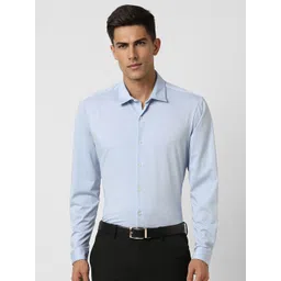 van heusen V Dot Men Spread Collar Solid Cotton Slim Fit Formal Shirt-picture-18