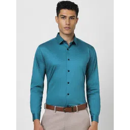 van heusen V Dot Men Spread Collar Solid Cotton Slim Fit Formal Shirt-picture-17