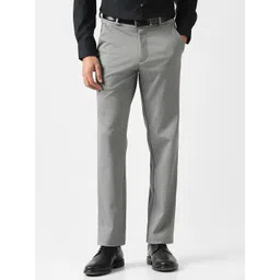 van heusen V Dot Men Textured Slim Fit Mid-Rise Formal Trousers-picture-15