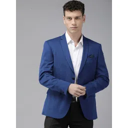 van heusen V Dot Self Design Skinny Fit Single-Breasted Formal Blazers-picture-33