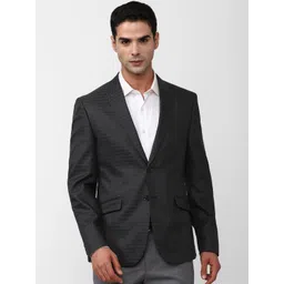 van heusen V Dot Self Design Slim Fit Formal Blazers-picture-42