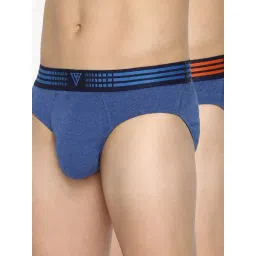 van heusen Vh Innerwear Blue Cotton Regular Fit Briefs - Pack Of 2-picture-14