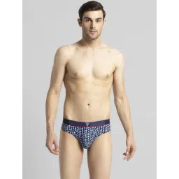 van heusen Vh Innerwear Blue Cotton Regular Fit Printed Briefs-picture-15