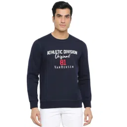van heusen Vh Innerwear Navy Cotton Regular Fit Printed SweatShirt-picture-23