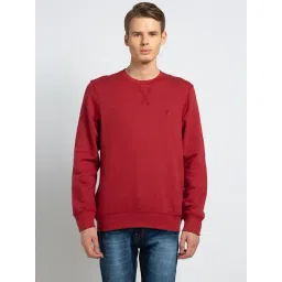 van heusen Vh Innerwear Red Cotton Regular Fit SweatShirt-picture-18