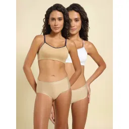 Van Heusen White & Beige Cotton Cami Bra - Pack of 2-picture-28