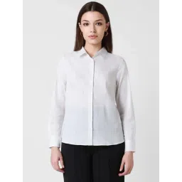 Van Heusen White Chequered Formal Shirt-picture-17