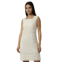 Van Heusen White Cotton Regular Fit Dresses-picture-38