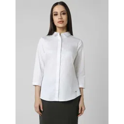 Van Heusen White Cotton Regular Fit Formal Shirt-picture-33