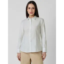Van Heusen White Cotton Regular Fit Shirt-picture-17