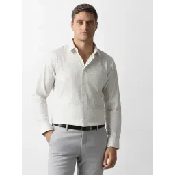 Van Heusen White Cotton Slim Fit Chequered Shirt-picture-30