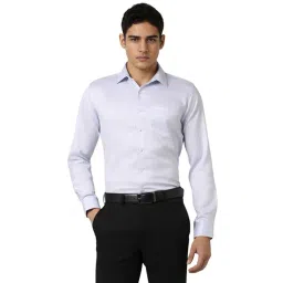 Van Heusen White Cotton Slim fit Polka Dot Shirt-picture-14