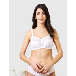 Van Heusen White Lace Print Non Padded Bra-picture-20