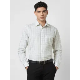 Van Heusen White Regular Fit Checks Shirt-picture-39