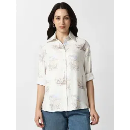 Van Heusen White Regular Fit Printed Shirt-picture-19