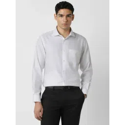 Van Heusen White Regular Fit Solid Formal Shirt-picture-14