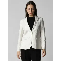Van Heusen White Striped Blazer-picture-37