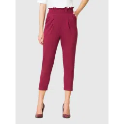 Van Heusen Wine Slim Fit Trousers-picture-32