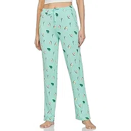 van heusen Women Allover Print Relaxed Lounge Pants - Modal Cotton - Functional Pocket, Ultra Soft, Drawstring Waist_55307_Avacado_Medium, Green-picture-12