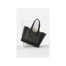 Van Heusen Women Black Colorblock Formal Handbag-image-29