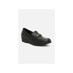 Van Heusen Women Black Heeled Loafers-picture-28