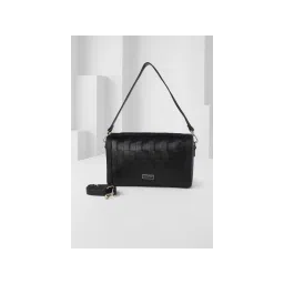 Van Heusen Women Black Textured Casual Sling Bag With Detachable Strap-picture-38