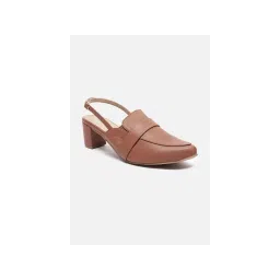 Van Heusen Women Brown Block Heel Sandals-image-25