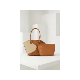 Van Heusen Women Brown Patterned Casual Handbag with Pouch-picture-44