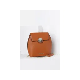 Van Heusen Women Brown Solid Casual Backpack-image-10