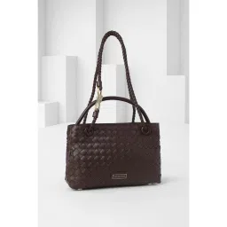 Van Heusen Women Brown Solid Casual Handbag image 1