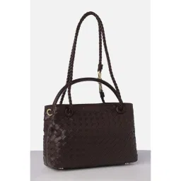 Van Heusen Women Brown Solid Casual Handbag image 3