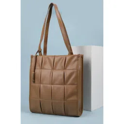 Van Heusen Women Brown Solid Casual Tote Bag-image-34