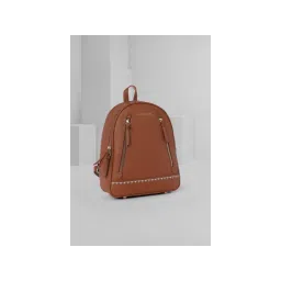 Van Heusen Women Brown Textured Casual Backpack-image-21