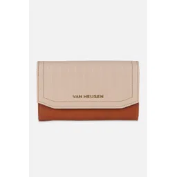 van heusen Women Casual Beige Genuine Leather Wallet-picture-15