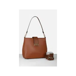 Van Heusen Women Casual Brown Solid Handbag with Detachable Strap-picture-24